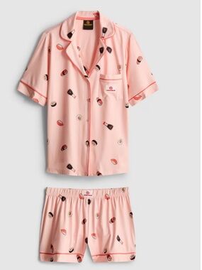 Kikkoman Sushi graphic boyfriend pajama set